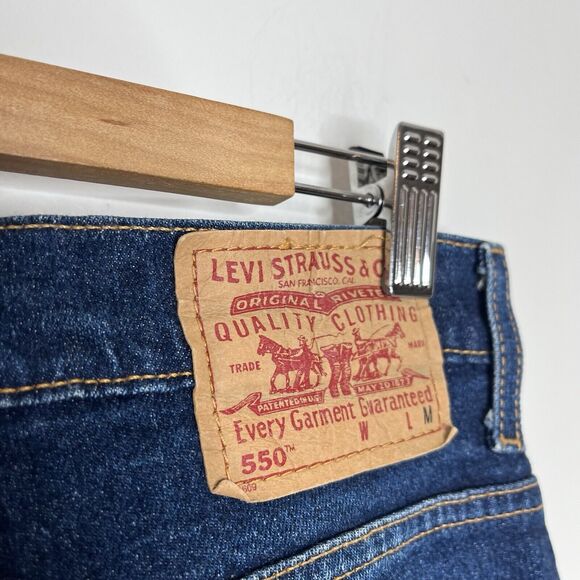 Levis 90s Vintage 550 Relaxed Fit Tapered Leg Jeans Womens 16 Medium Wash - Picture 8 of 8